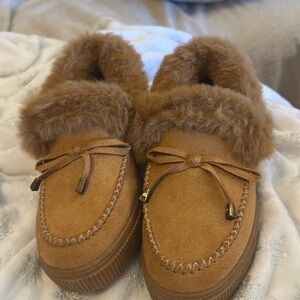 Cozette Cozy Camel Moccasins